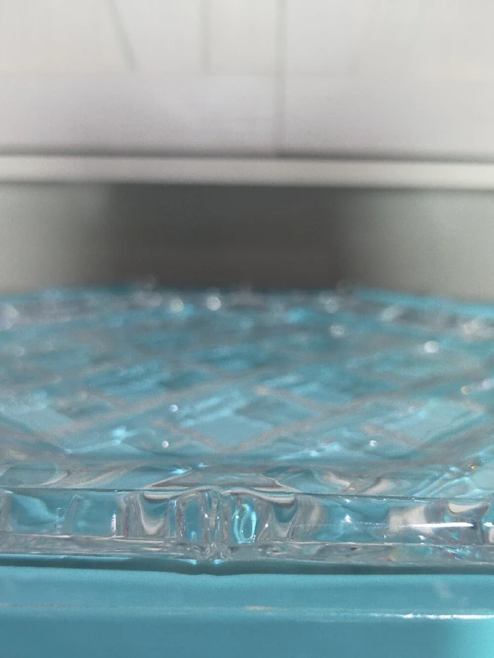 Tiffany & Co. Clear Crystal Octagonal Serving Tray with Blue Box